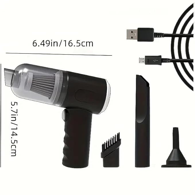3 in 1 Mini USB Rechargeable Mini Vacuum Cleaner (مكنسة كهربائية صغيرة 3 في 1 قابلة لإعادة الشحن عبر USB)