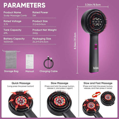 Scalp Massager Brush (Red) – فرشاة تدليك فروة الرأس (حمراء)